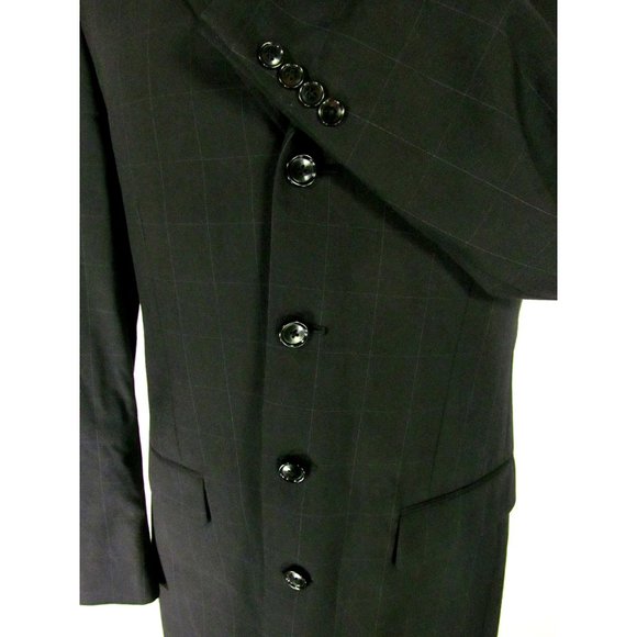 Paulo Solari Men's Blazer 41L Black 4 Button - Picture 3 of 8